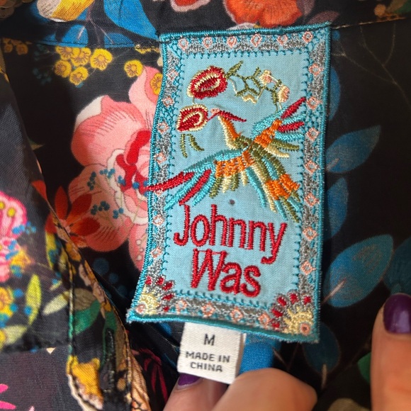 Johnny Was The Audrey Multicolor Floral Blouse M - Picture 4 of 7